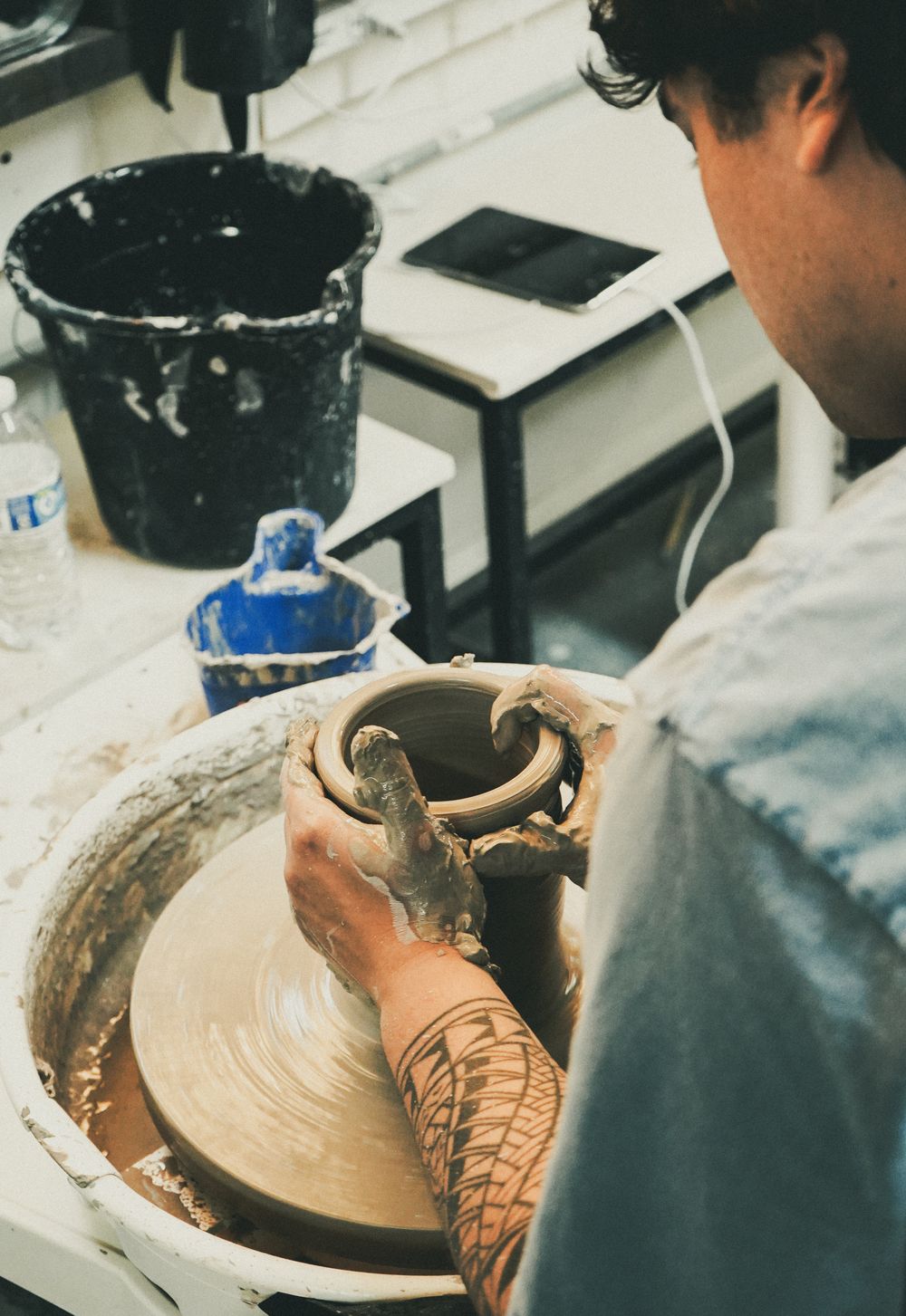 Throwing a handled form on the wheel